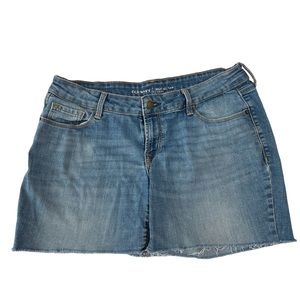 Old Navy- Medium Wash, Rockstar Raw Hem, Denim Shorts, Size 8